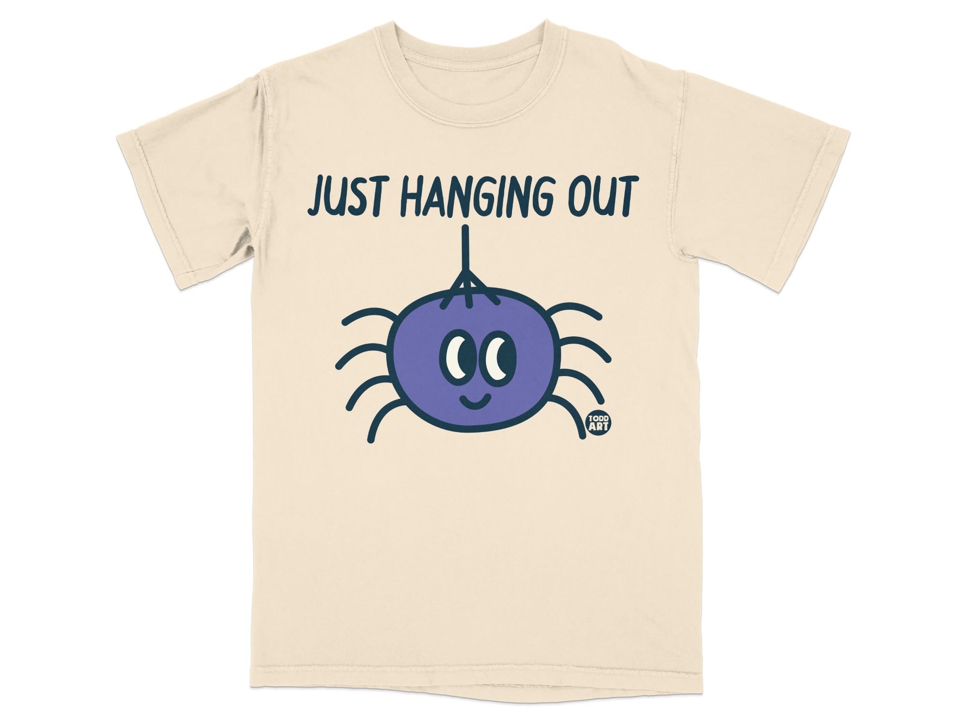 Just Hanging Out Spider Cartoon Graphic T-shirt