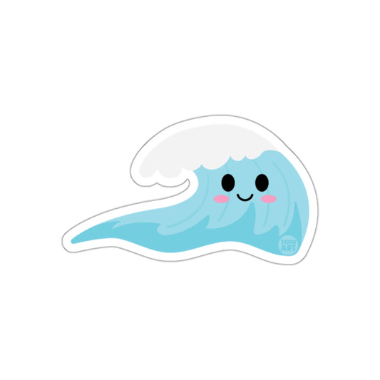 Cute Smiling Wave Sticker for Fun and Unique Decoration