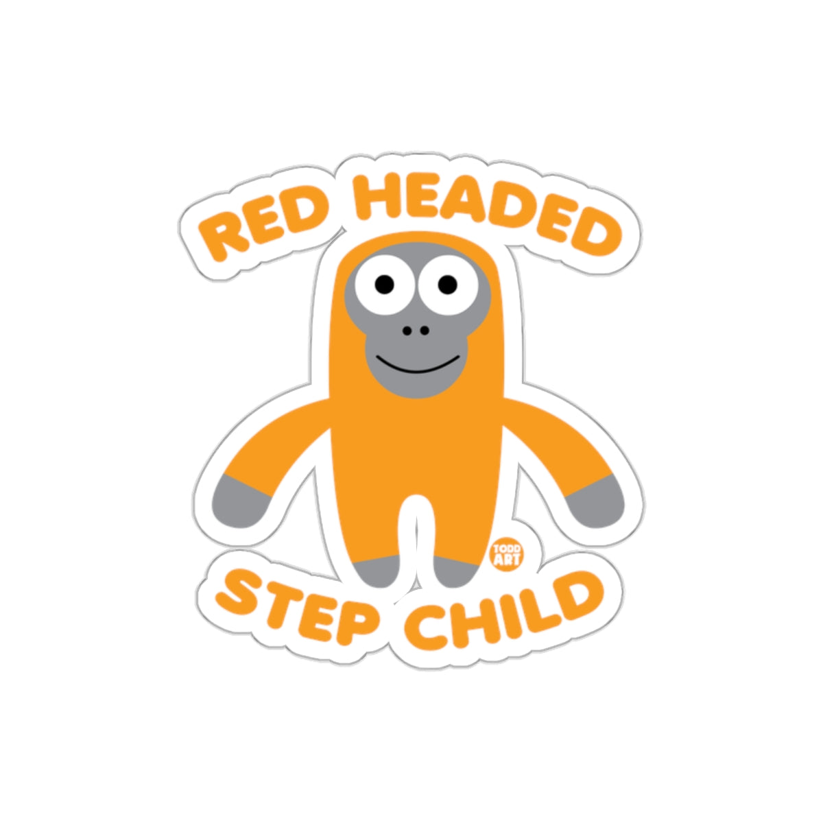 Red Headed Step Child Cute Cartoon Sticker
