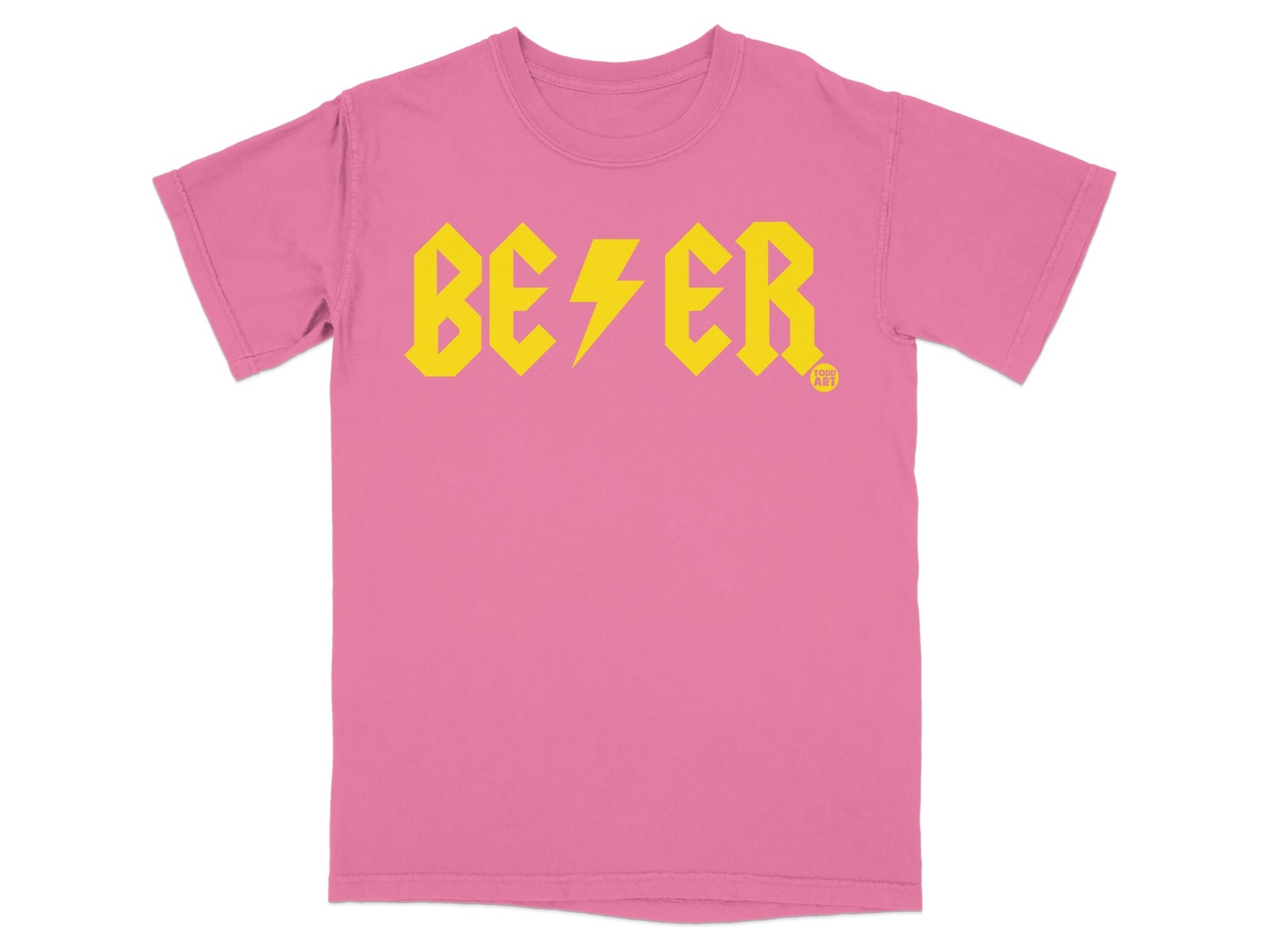 BERSER Graphic Novelty Yellow and Pink T-shirt