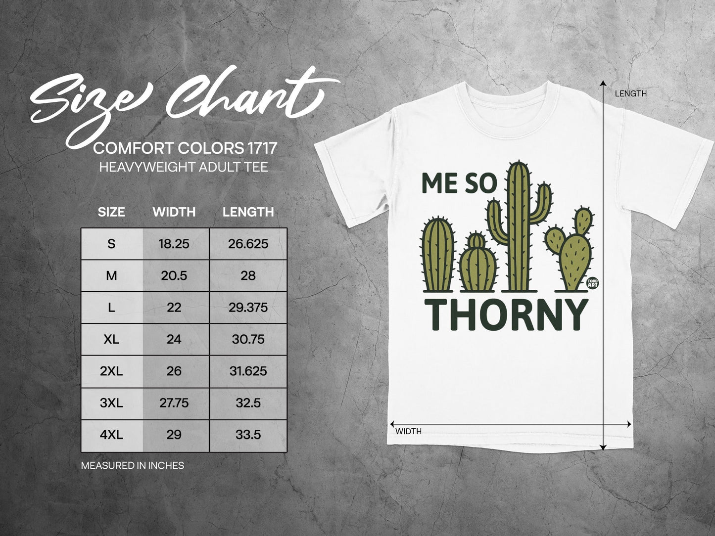 Me So Thorny Cactus Graphic Tee Heavyweight Adult Product