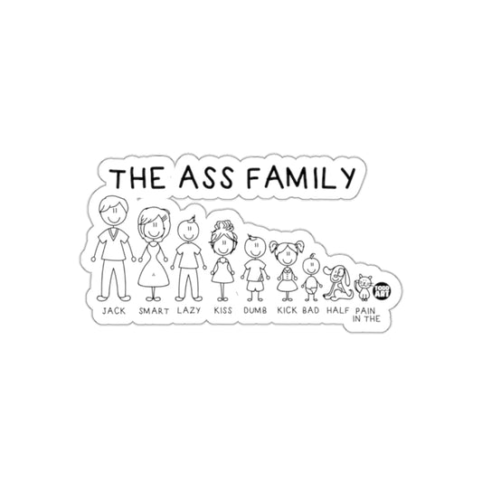 The Ass Family Funny Humor Sticker for Laptops