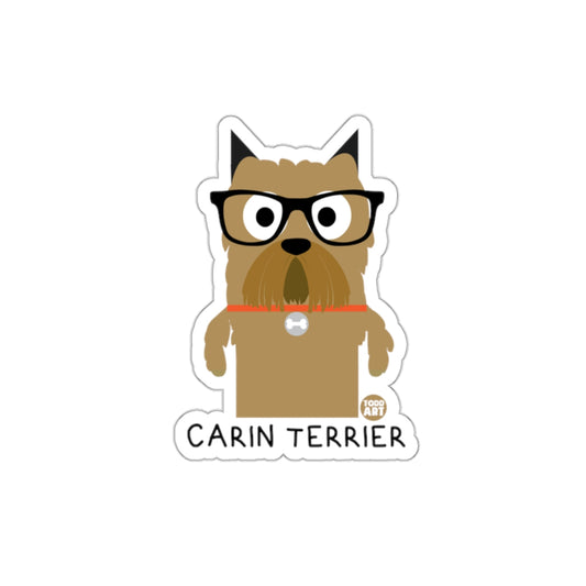 Cute Carin Terrier with Glasses Sticker Design