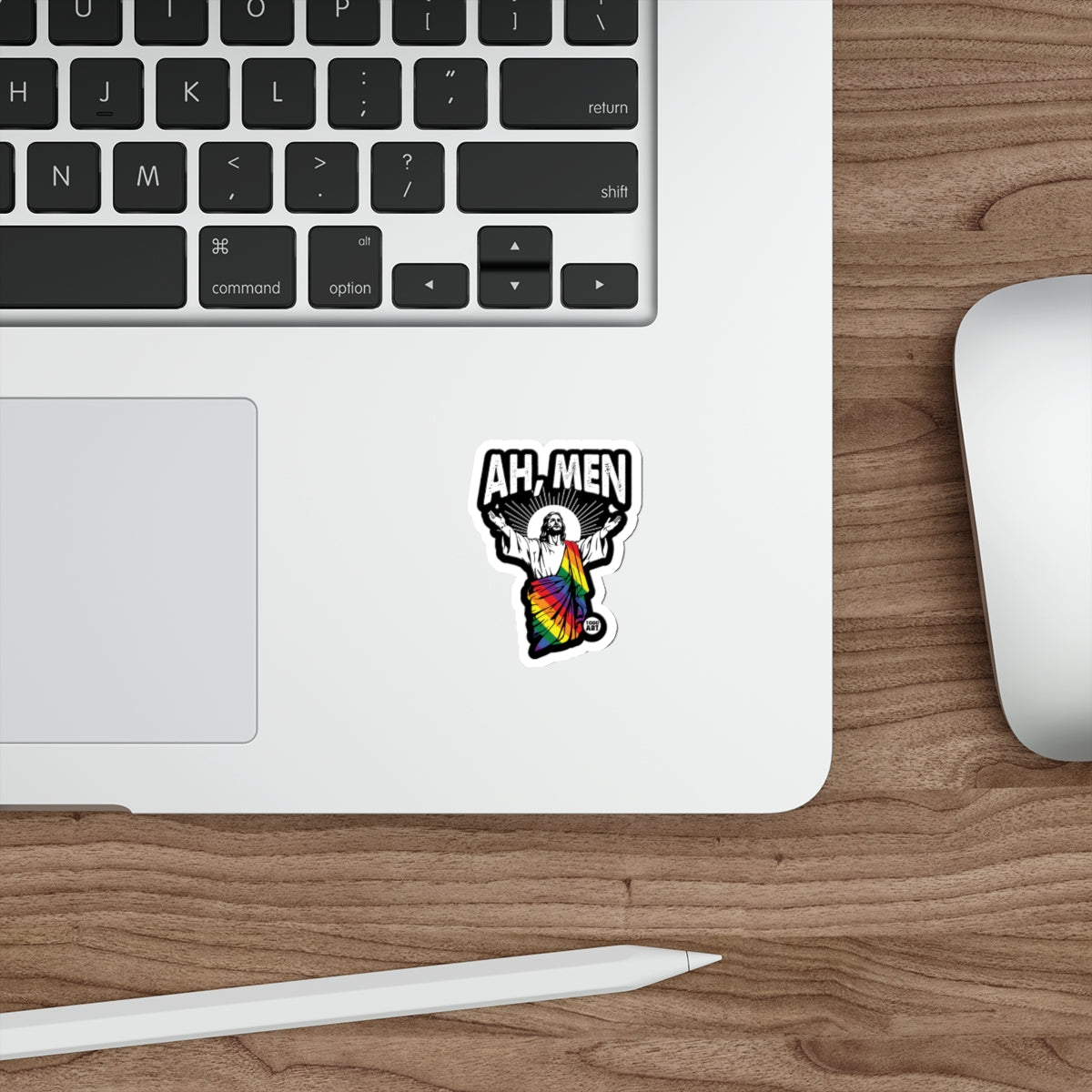AH MEN Rainbow Jesus Pride Graphic Sticker 