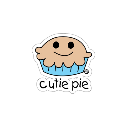 Cute Smiling Pie with Cutie Pie Text Sticker