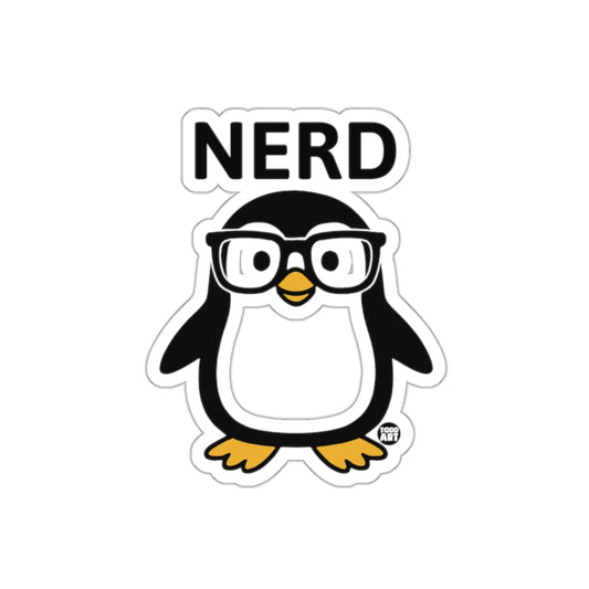 Penguin With Glasses That Says Nerd Funny Cute Stickers