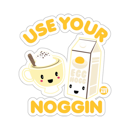 Use Your Noggin Eggnog Cartoon Funny Quote product type