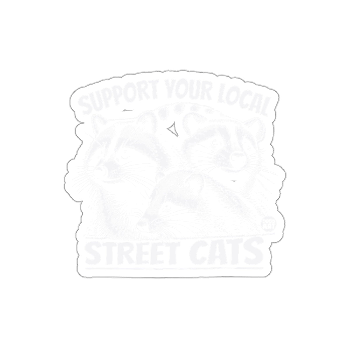 Support Your Local Street Cats Illustration Stickers