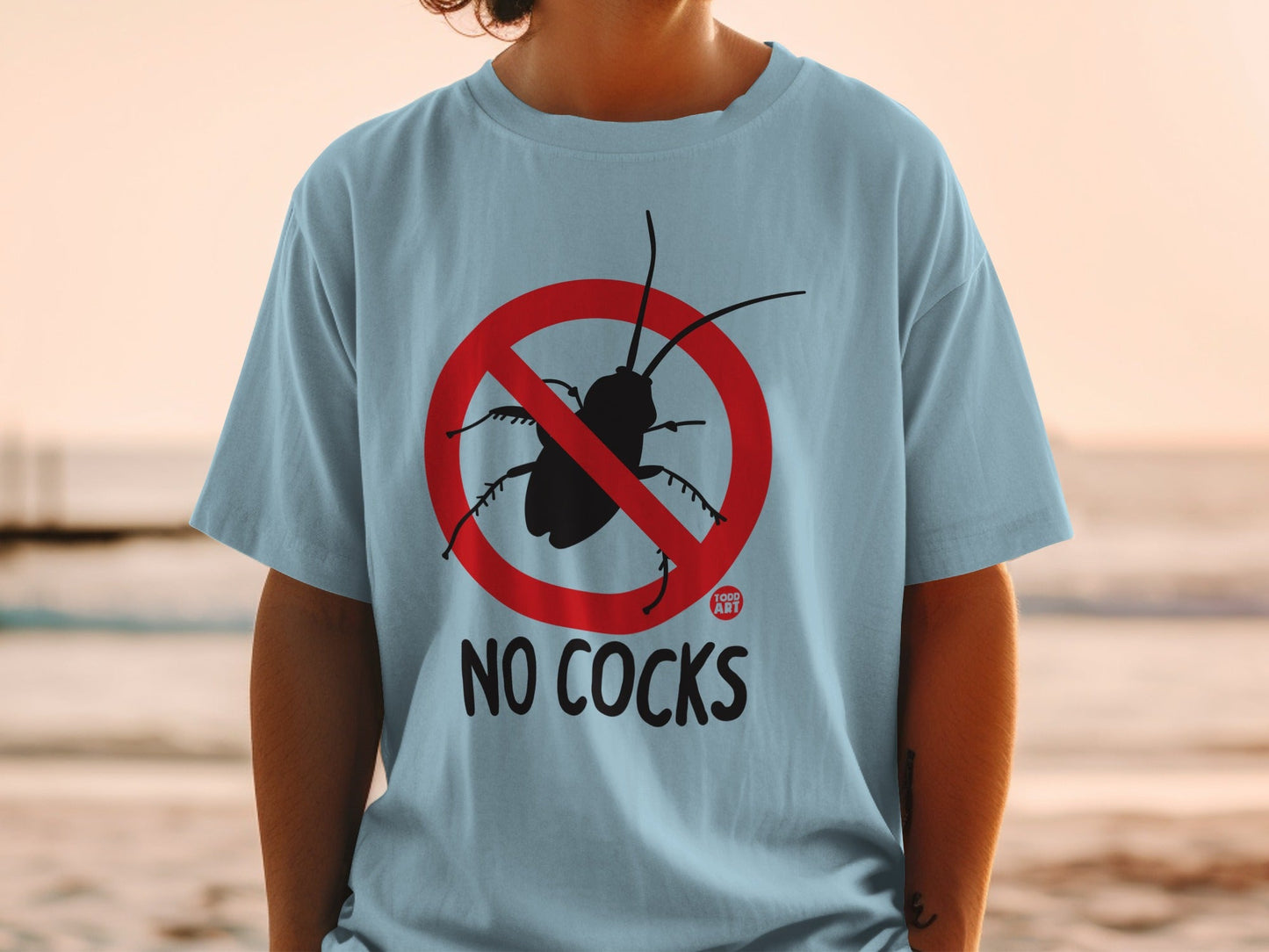 No Cocks Graphic Tee Funny Statement Shirt