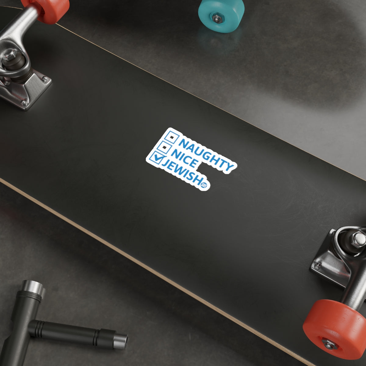 Naughty Nice Jewish Checkbox Sticker 
