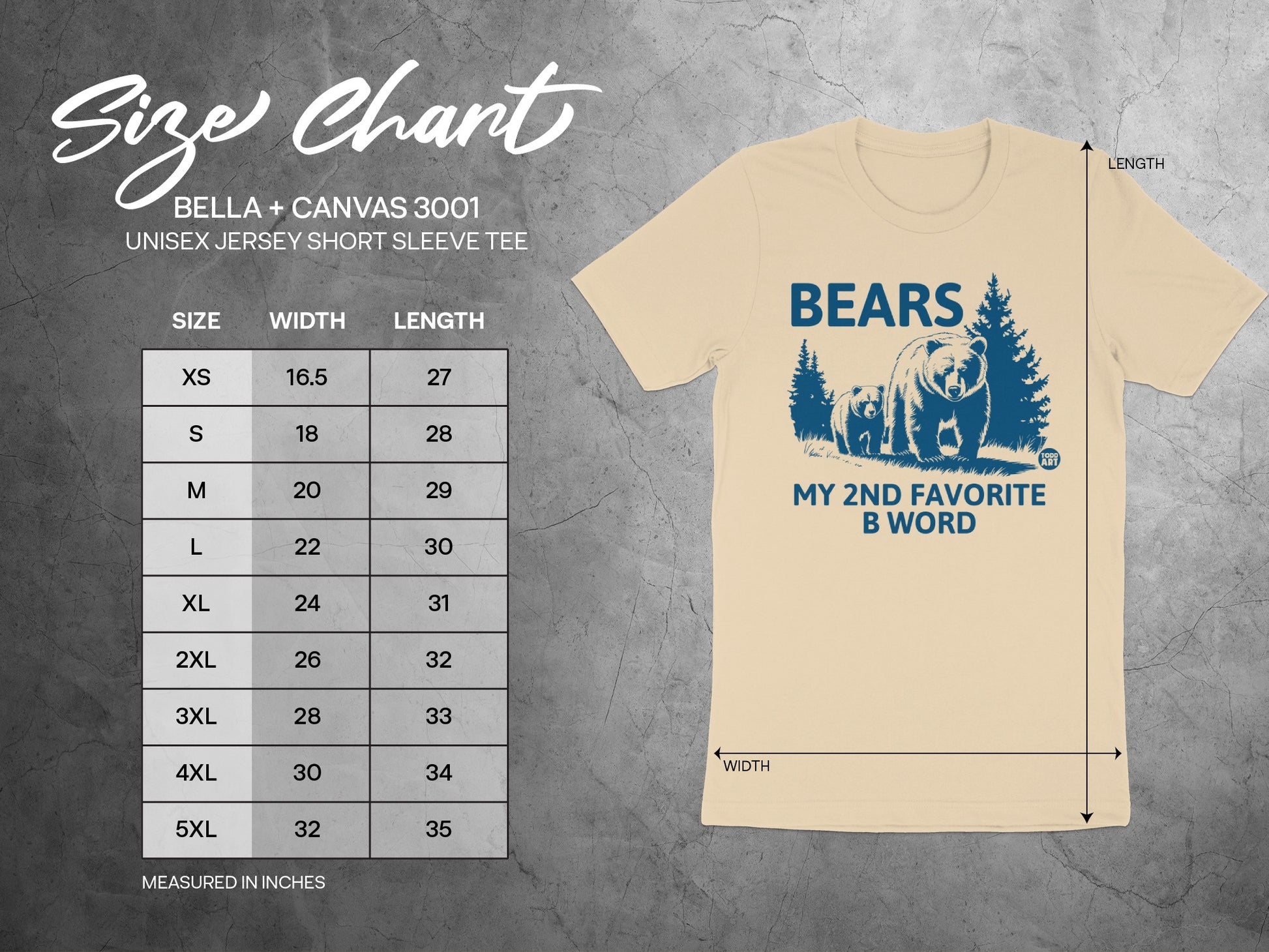 Bears My 2nd Favorite B Word Unisex Tee product