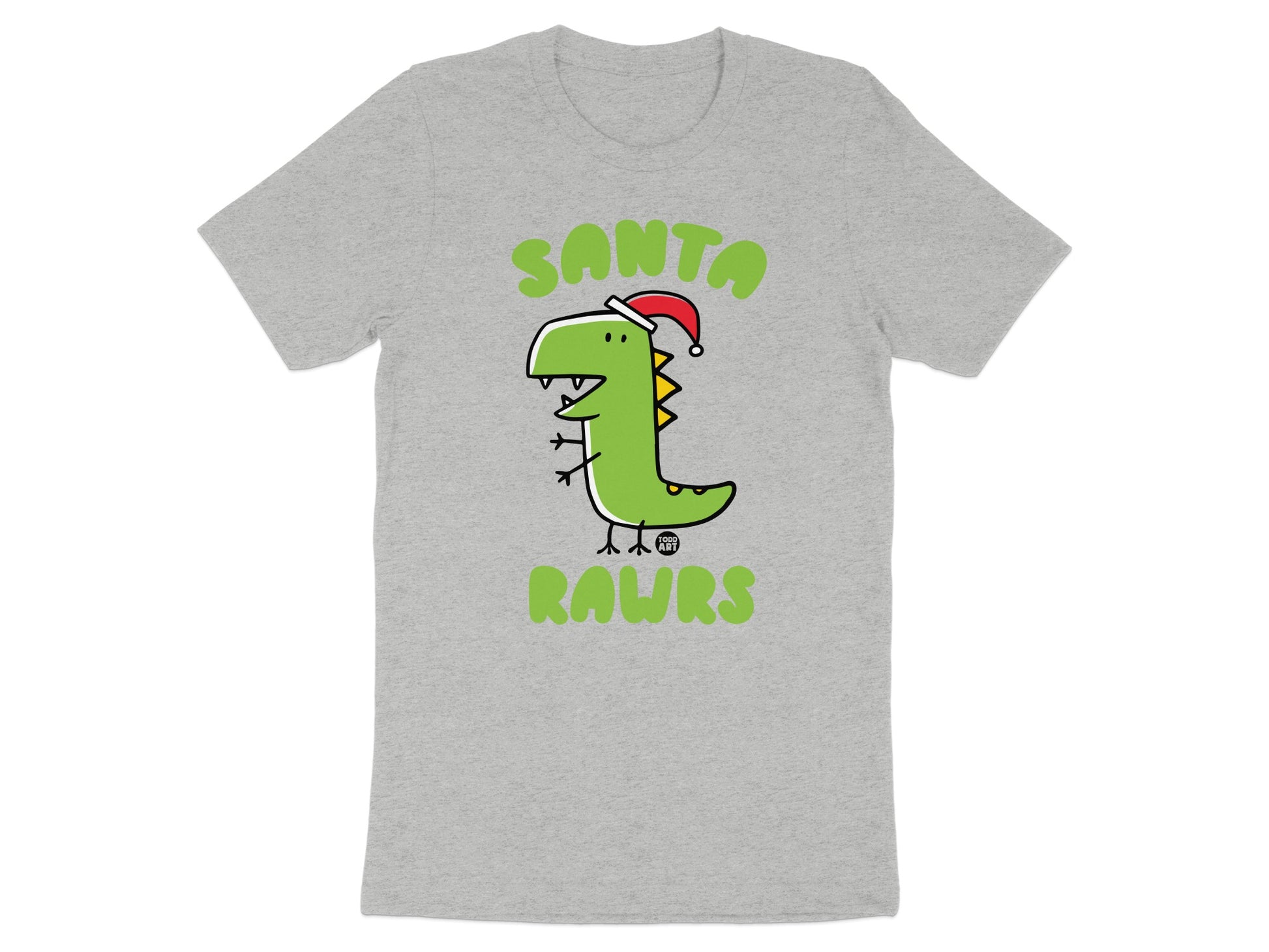 Santa Rawrs Green Dinosaur Shirt for Fun Holiday