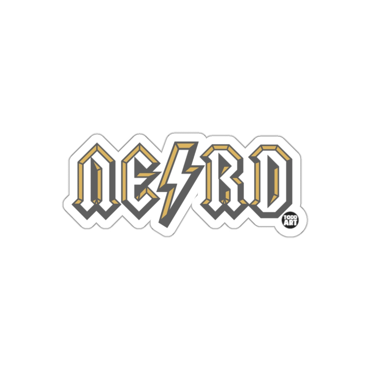 NERD in AC-DC Style Lettering Heavy Metal sticker