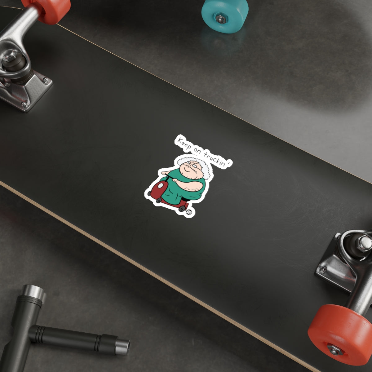 Funny Keep On Truckin' Character Sticker for Skateboards