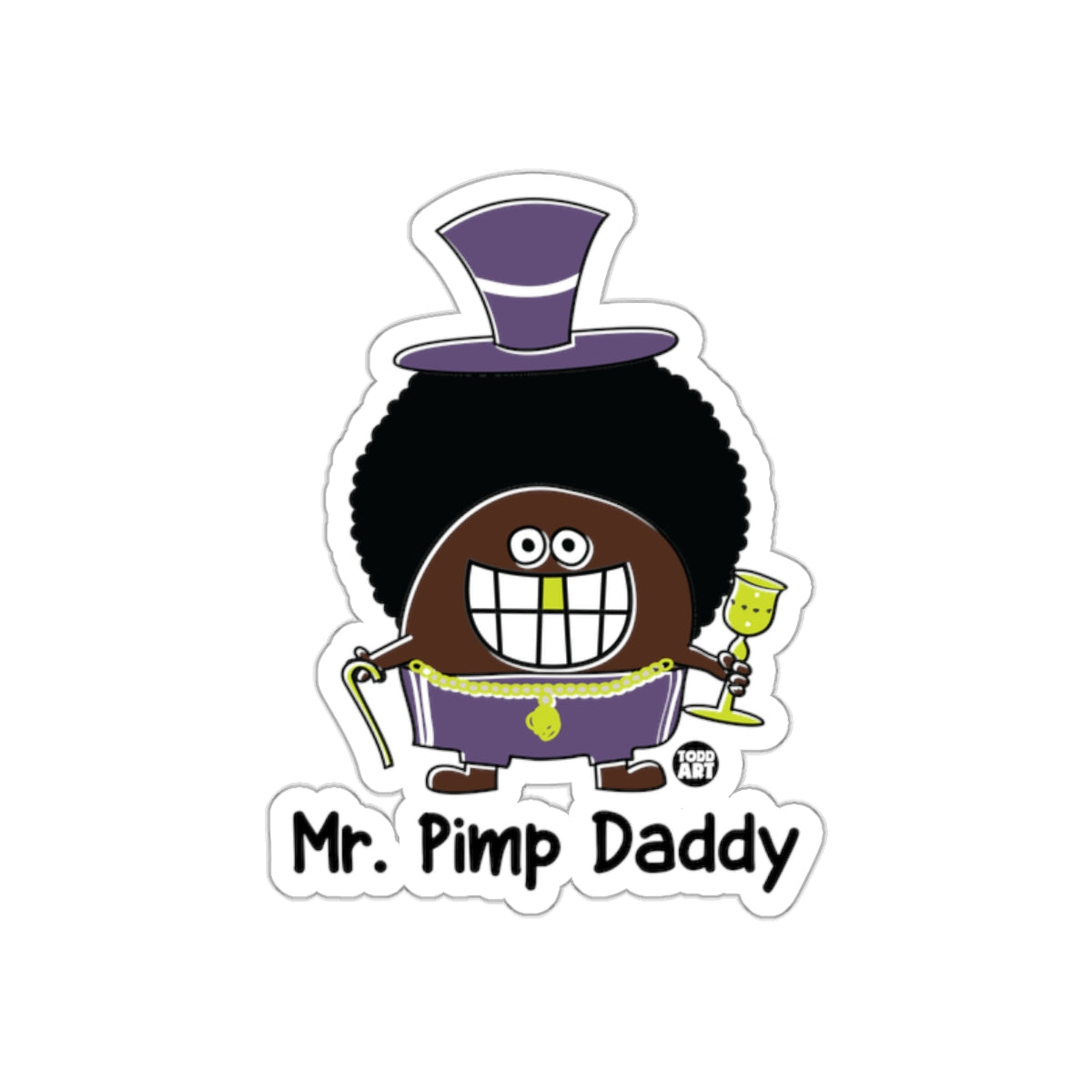 Mr. Pimp Daddy Character Design Sticker