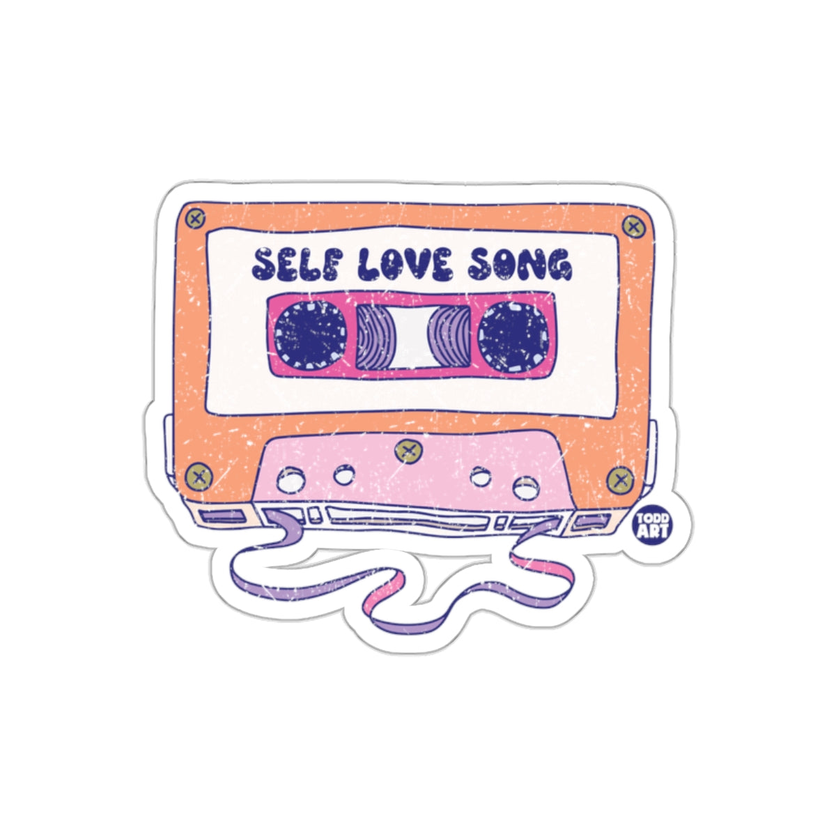 Self Love Song Cassette Tape Illustration Sticker