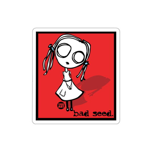Bad Seed Cartoon Girl Art Design Sticker