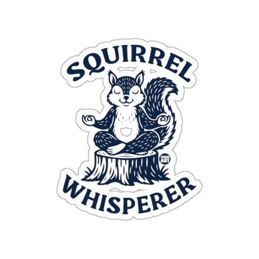 Meditating Squirrel Whisperer Logo Cute Design Stickers