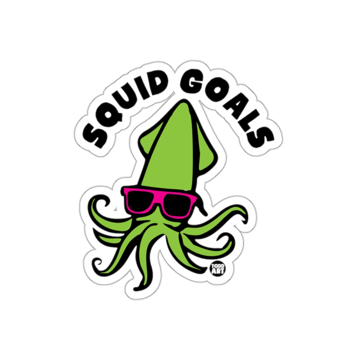 Squid Goals Sticker Fun and Quirky Ocean Theme Sticker
