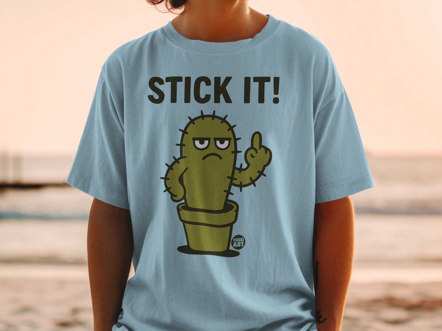 'Stick It Cactus Graphic Unisex T-Shirt with Attitude'