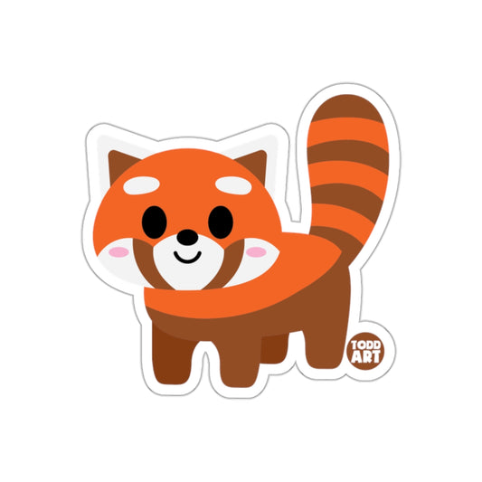 Cute Cartoon Red Panda Sticker from Todd Art Collection