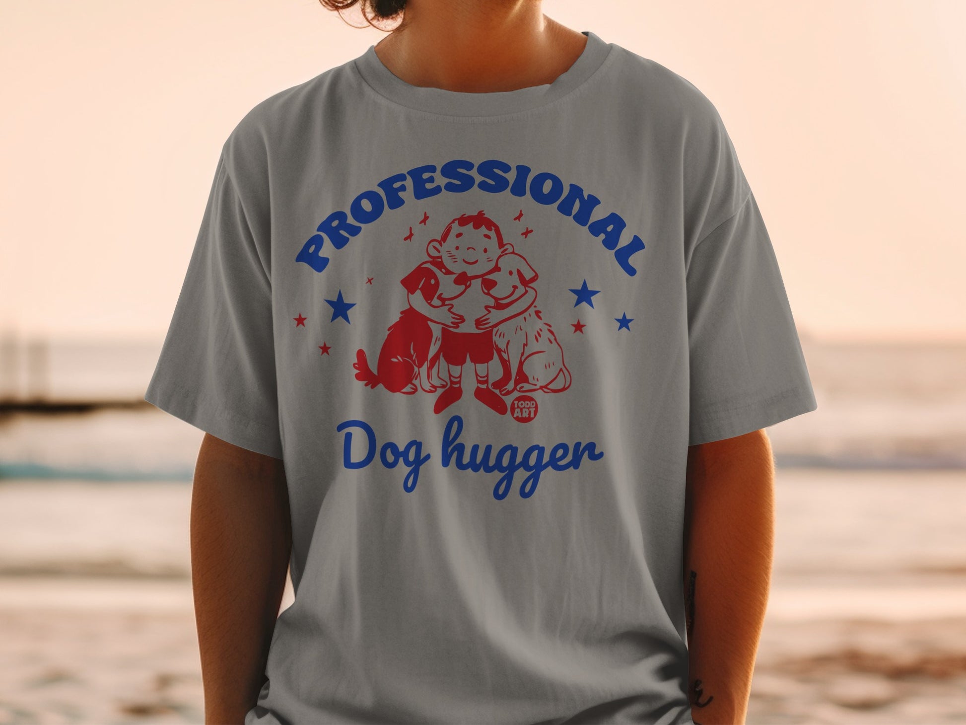 Professional Dog Hugger Graphic T-Shirt for Dog Lovers