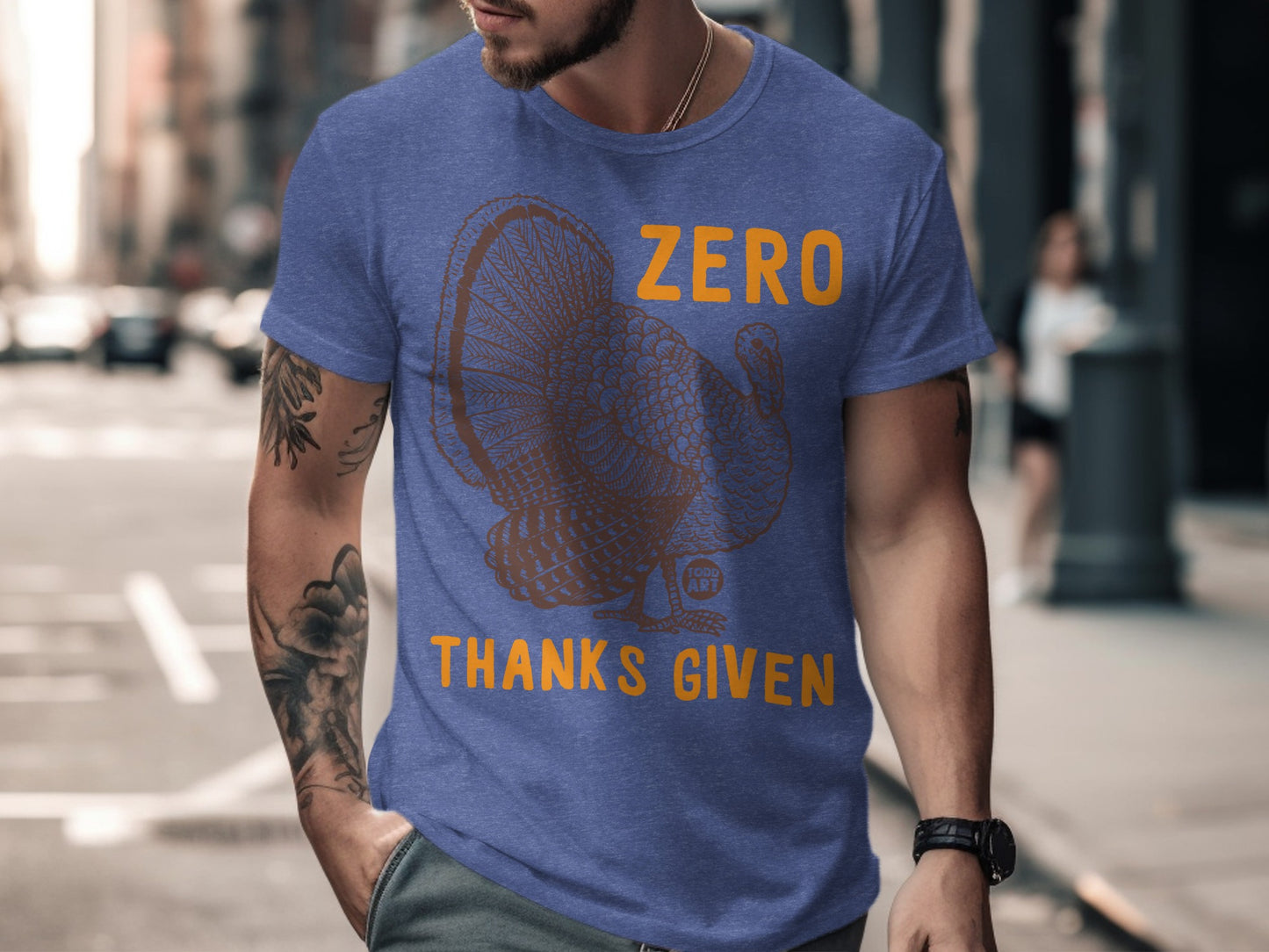 Zero Thanks Given Turkey Themed T-Shirt
