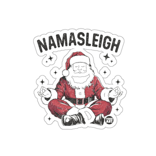 Namasleigh Santa Meditating Funny Christmas Sticker