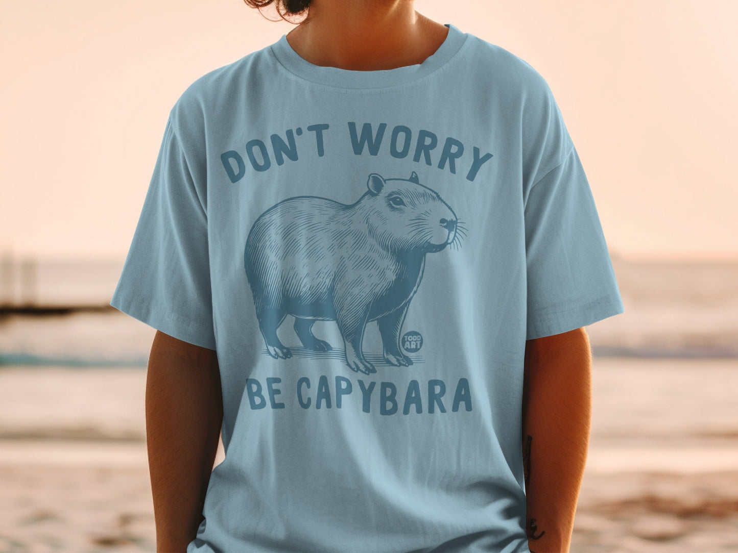Don't Worry Be Capybara Graphic T-Shirt