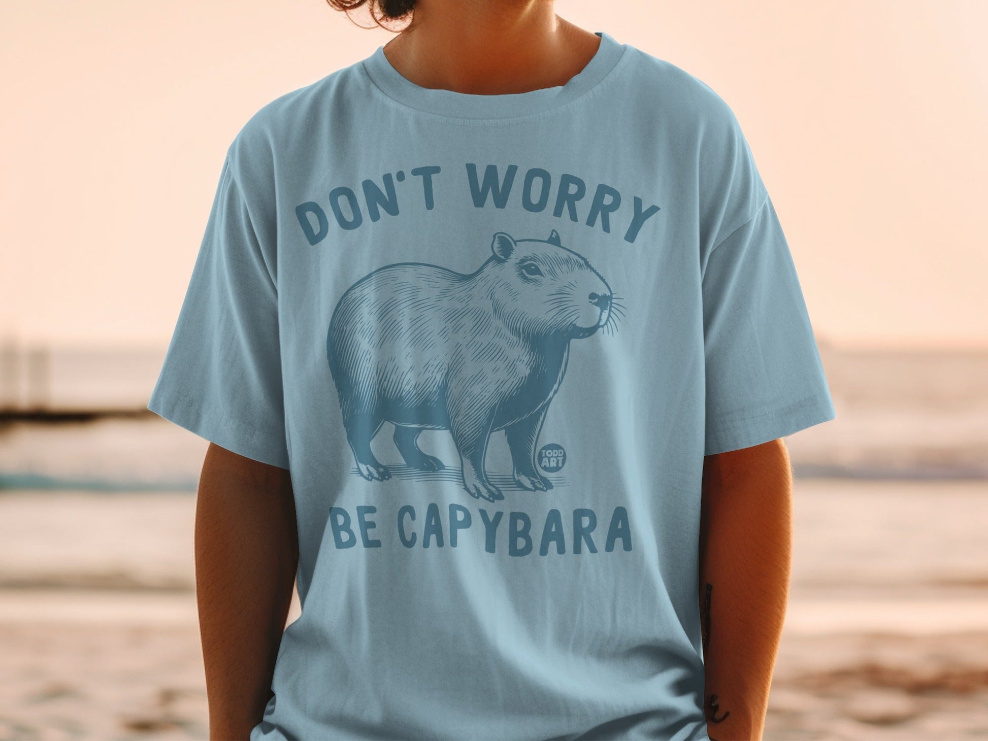 Don't Worry Be Capybara Graphic T-Shirt