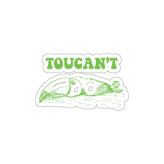 Green and White Toucan't Design Sticker Product