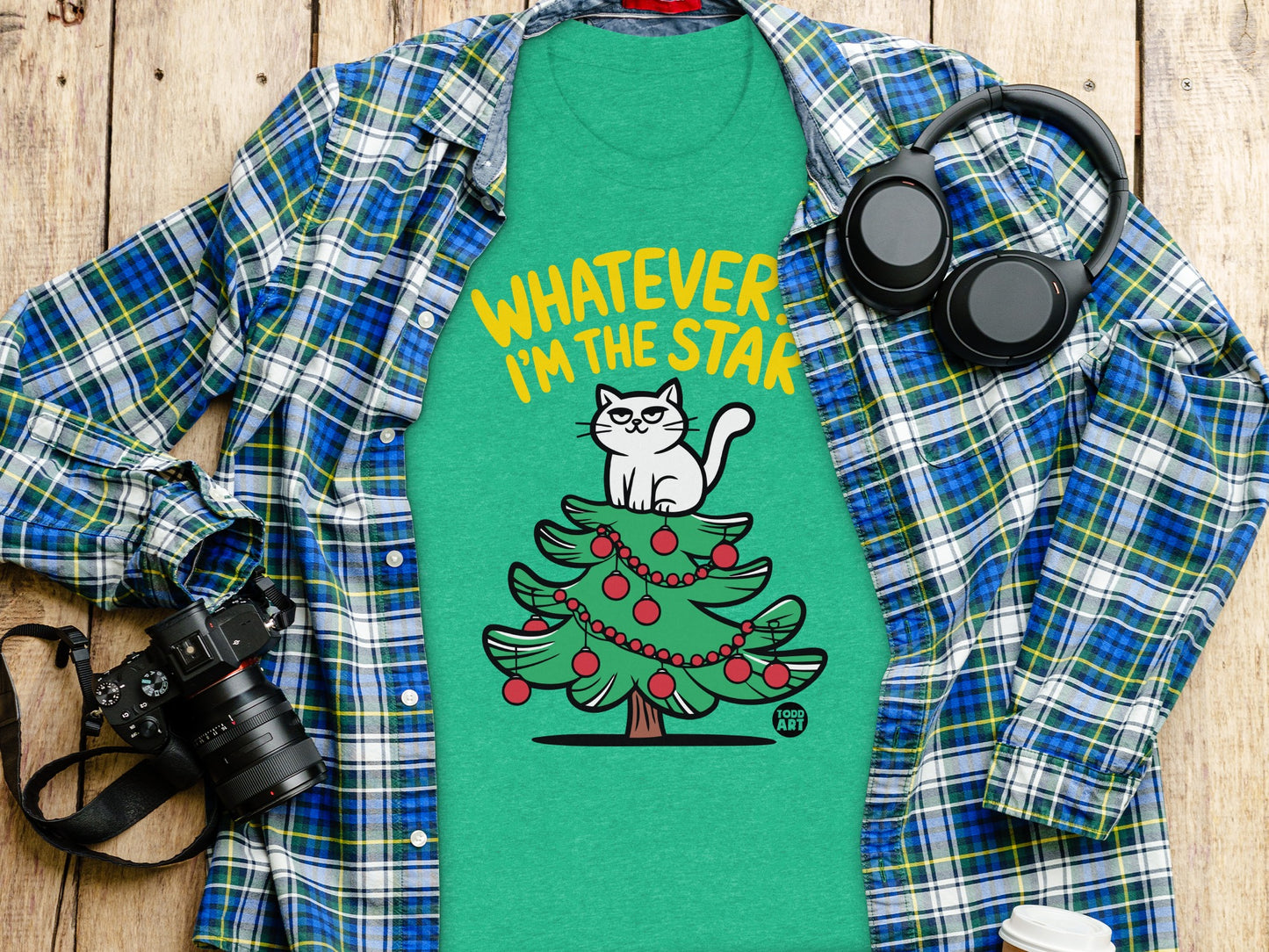 WHATEVER I'M THE STAR Green Print T-Shirt product