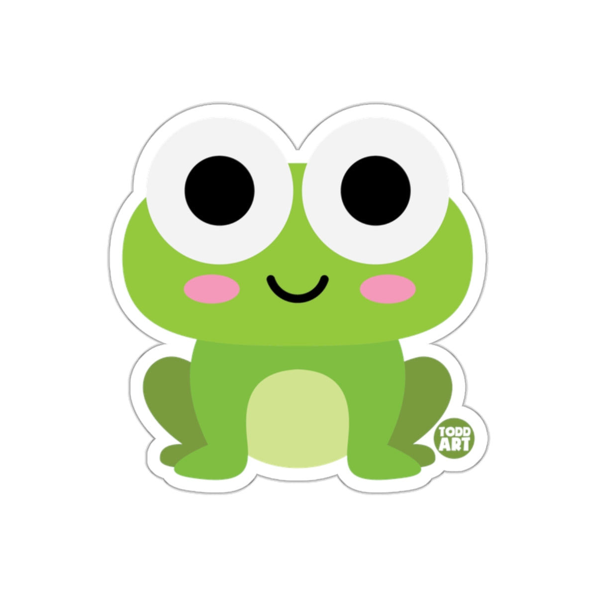 Cute Frog with Big Eyes by Todd Art sticker