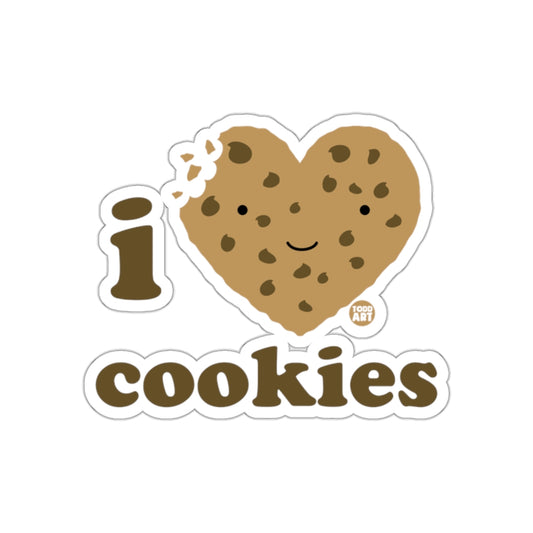 I Love Cookies Cute Heart Cookie Sticker