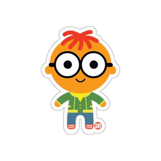 Bright Cartoon Character with Glasses illustration sticker