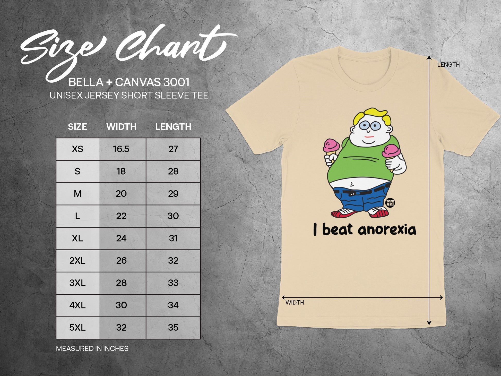 I Beat Anorexia Unisex Jersey Short Sleeve Tee product