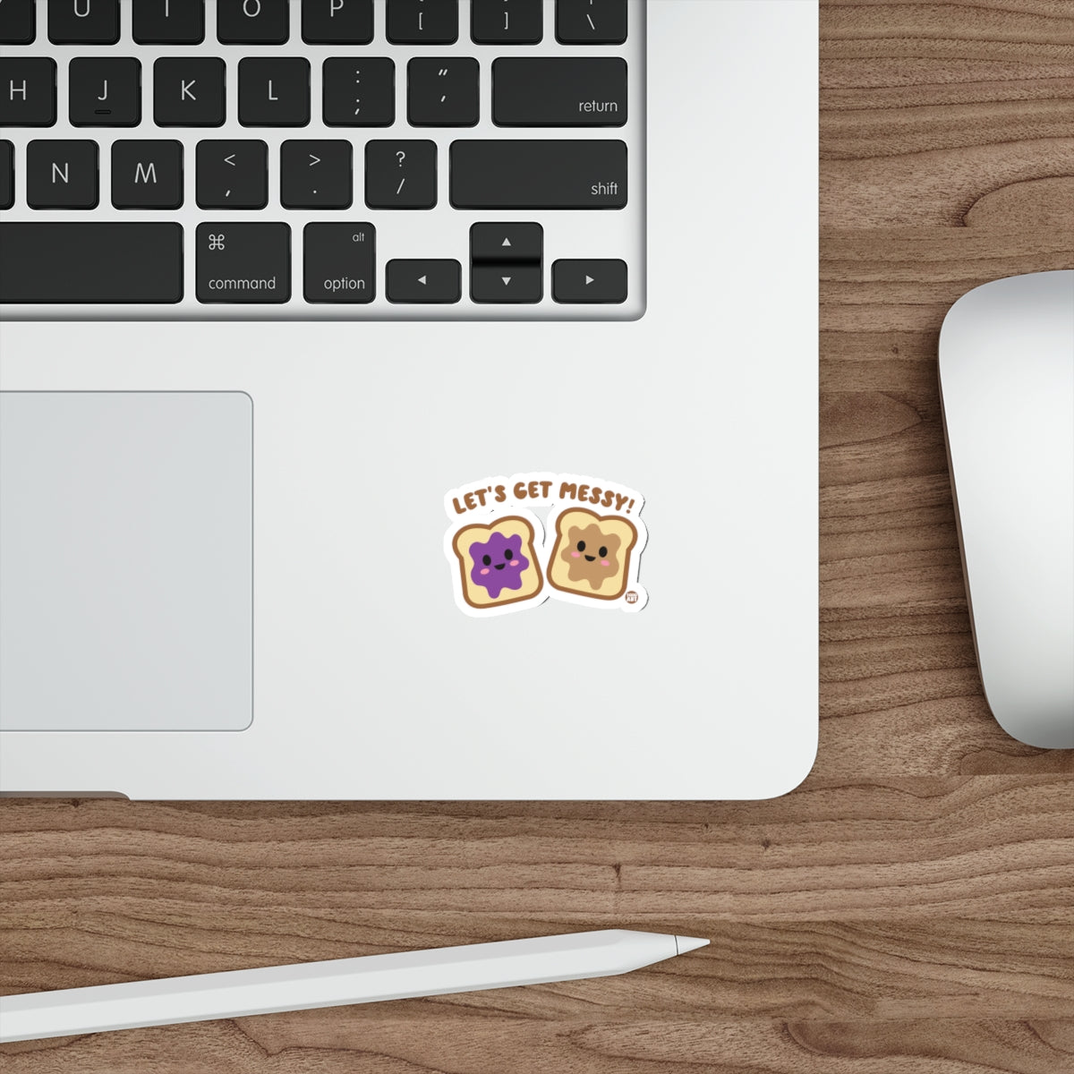 Let's Get Messy Toast Friends Sticker for Laptops