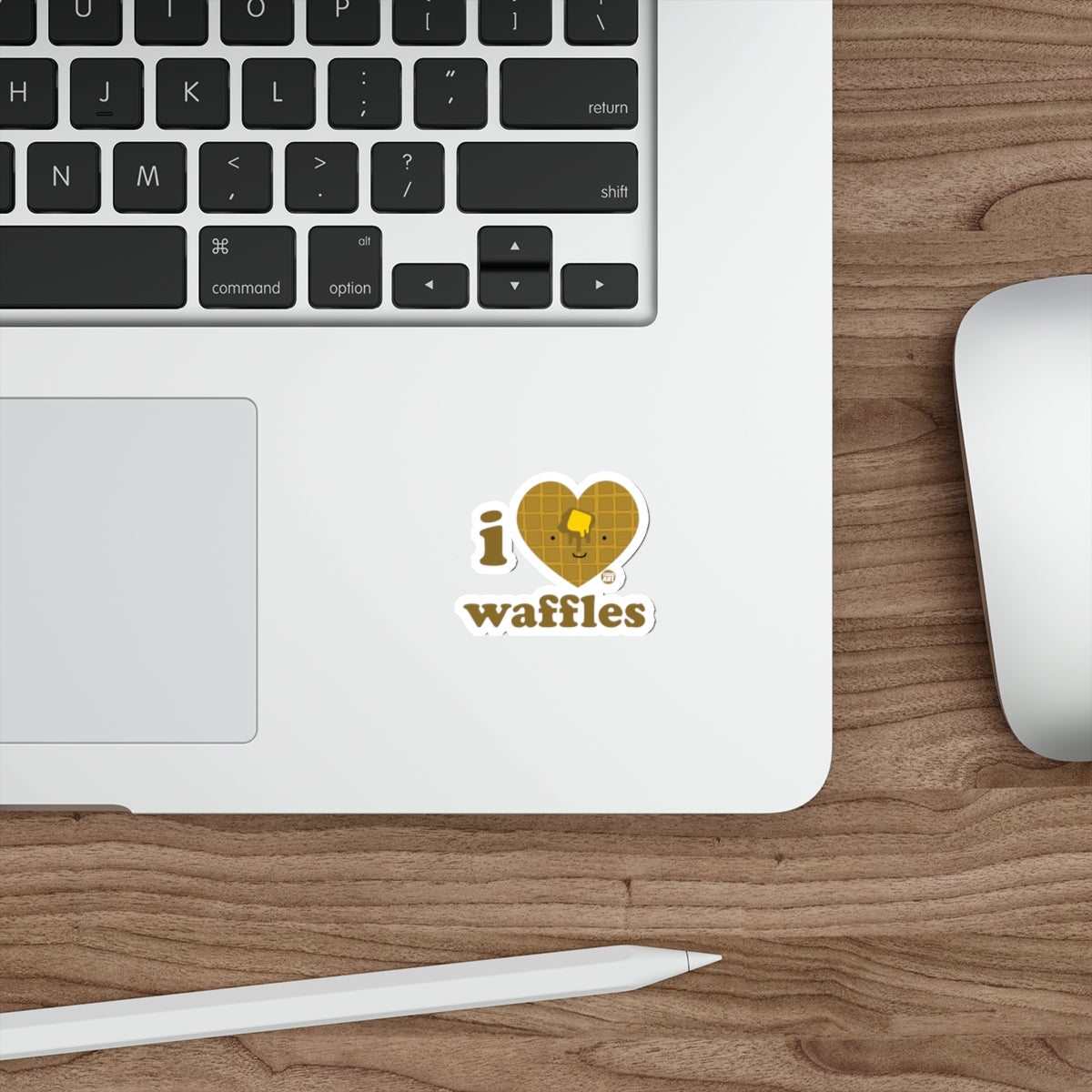 I Love Waffles Laptop Sticker Perfect for Any Surface