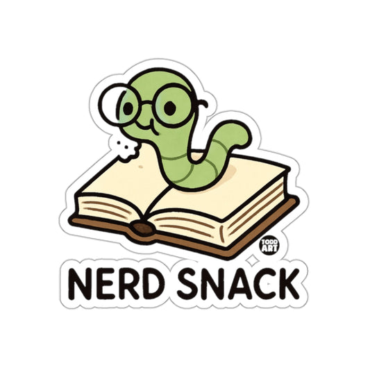 Nerd Snack Reading Bookworm Sticker