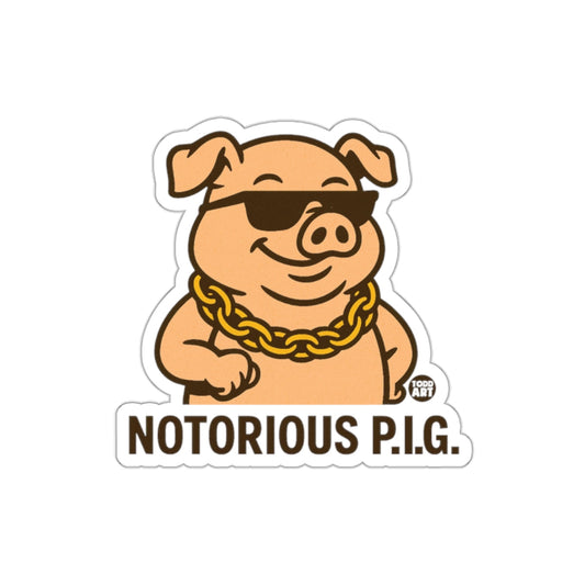 The Notorious P.I.G. with Sunglasses and Chain sticker
