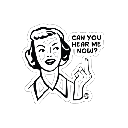 Can You Hear Me Now Question Woman Vector Style Stickers
