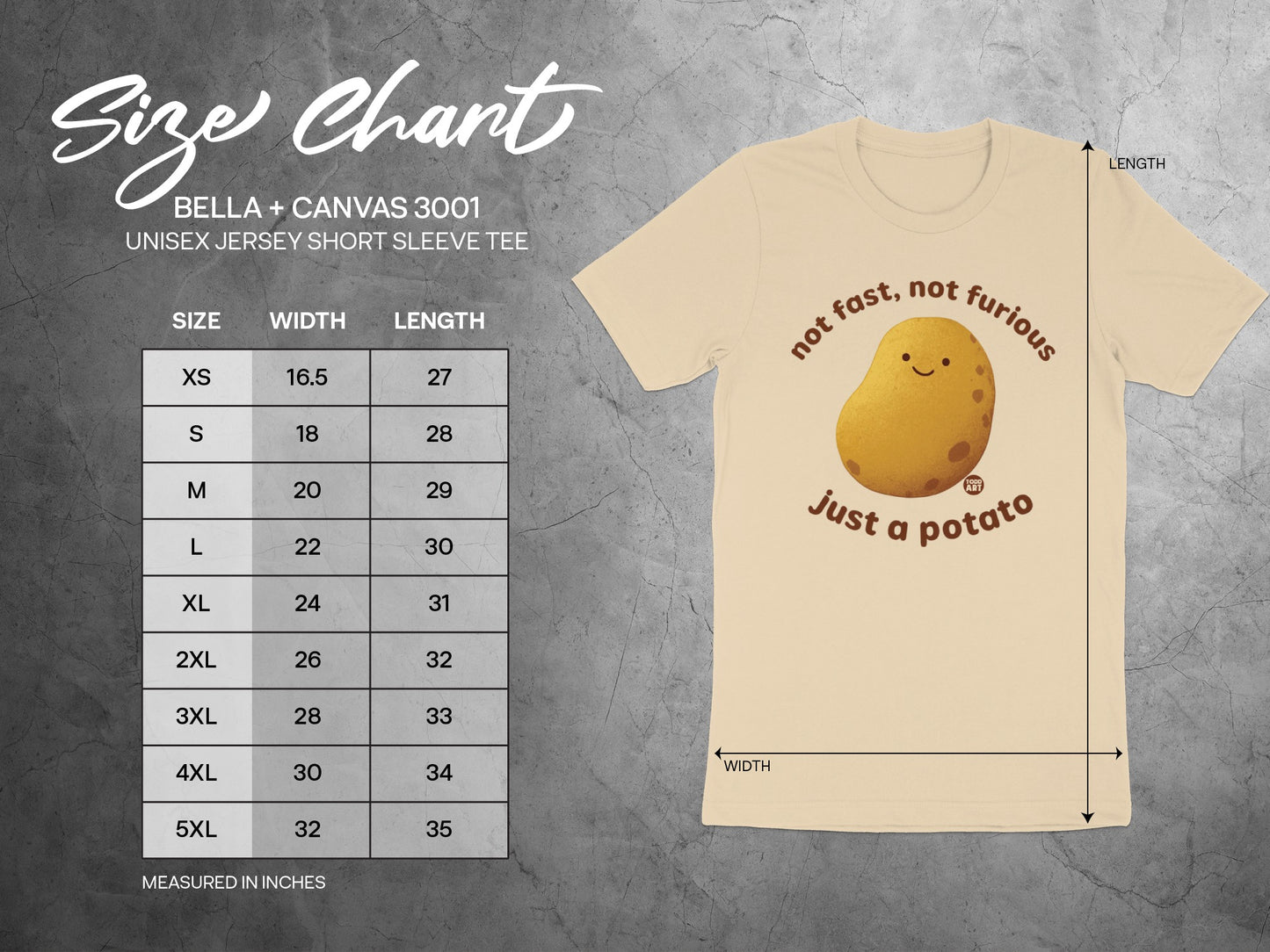 Not Fast Not Furious Just a Potato Tee
