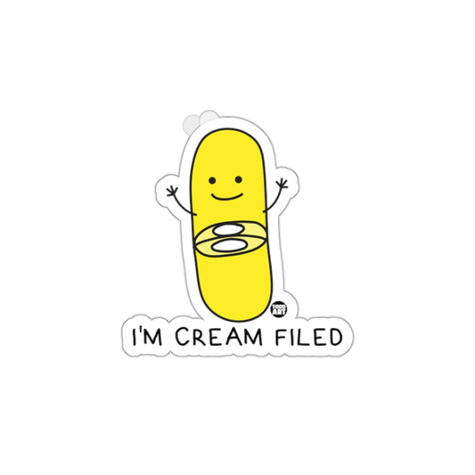 I'm Cream Filed Sticker Funny Cartoon Design