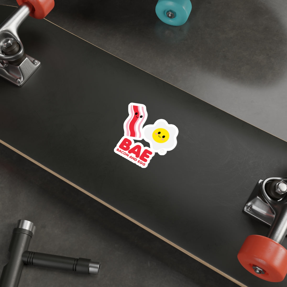 BAE Bacon and Egg Cute Skateboard Sticker