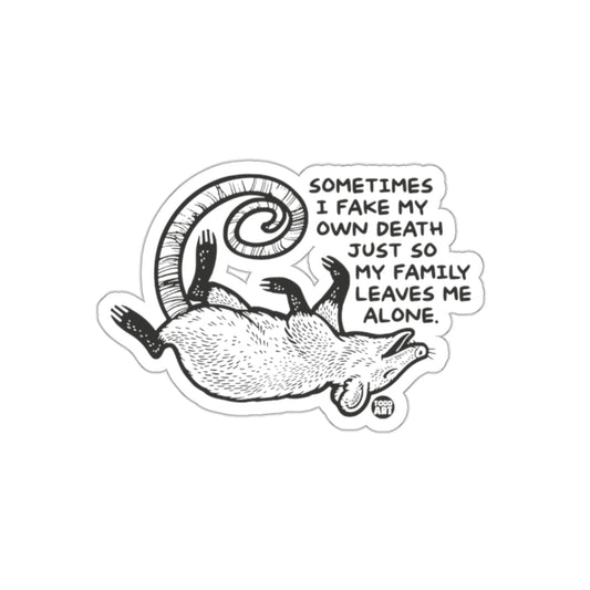 Possum Faking Death Funny Humor Drawing Todd Art sticker