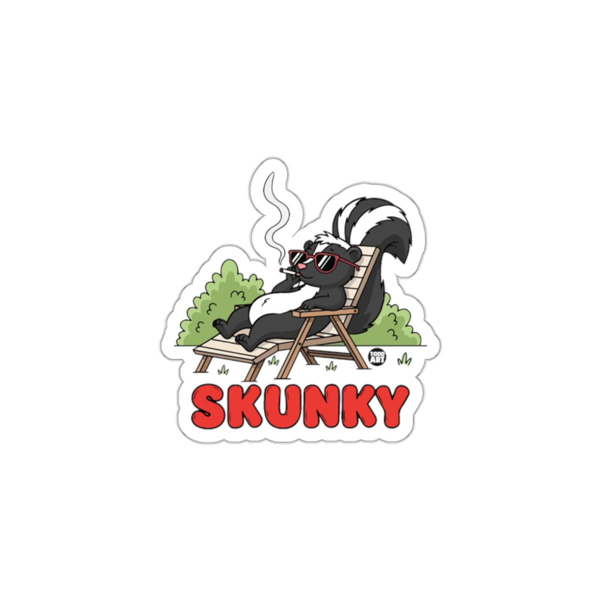 Relaxed Skunky in Sunglasses Sticker Design