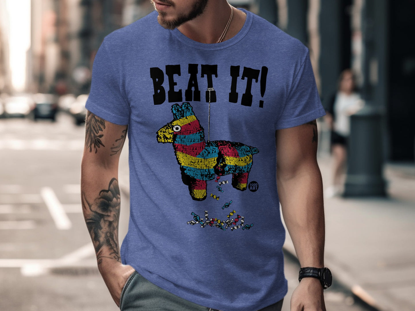 Beat It Colorful Pinata Graphic Men's T-Shirt product