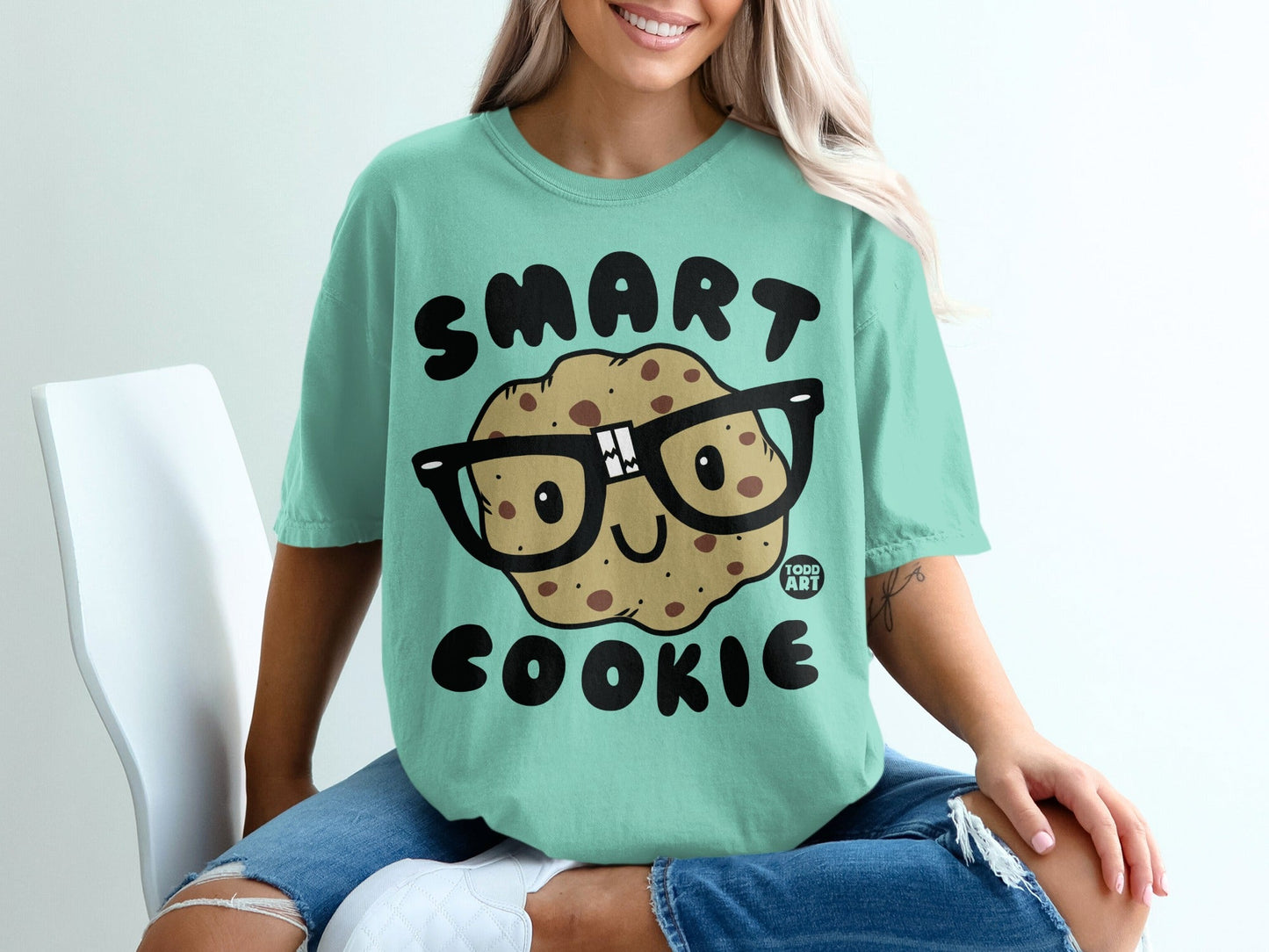 Smart Cookie Cartoon Graphic Women's T-Shirt