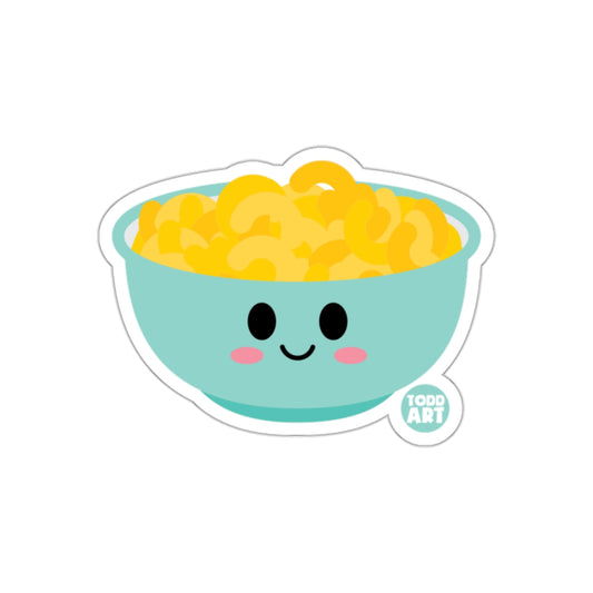 Cute Smiling Bowl of Mac and Cheese Sticker