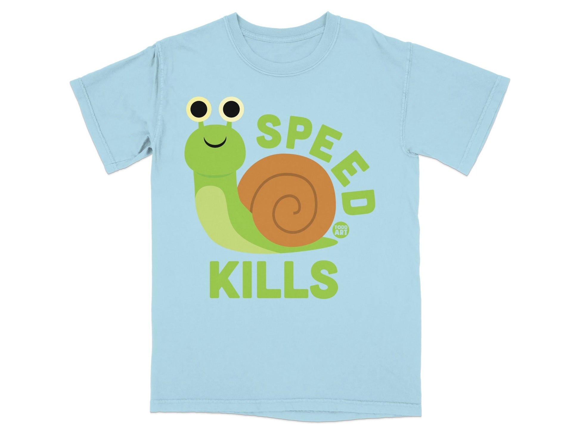 Speed Kills Snail Design T-shirt Fun Graphic Tee